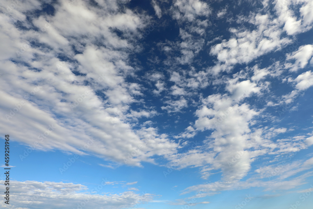 fantastic sky with white clouds