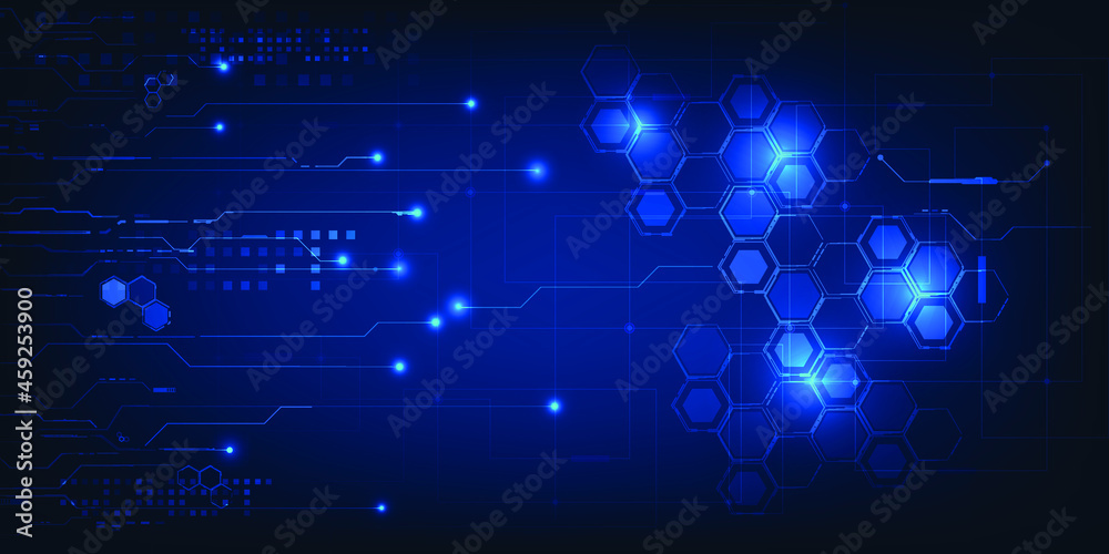 Digital technology background abstract blue futuristic digital technology concept.Vector illustrations.