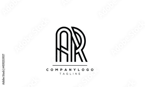 
Abstract Letter Initial AR RA Vector Logo Design Template
