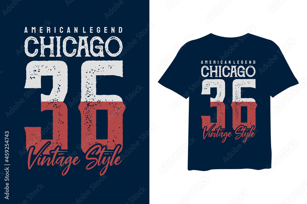Chicago, stylish t-shirts and trendy clothing designs with lettering, and printable, vector illustration designs.