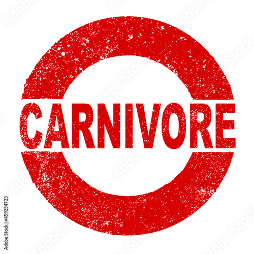 Print op canvas Rubber Ink Stamp Carnivore