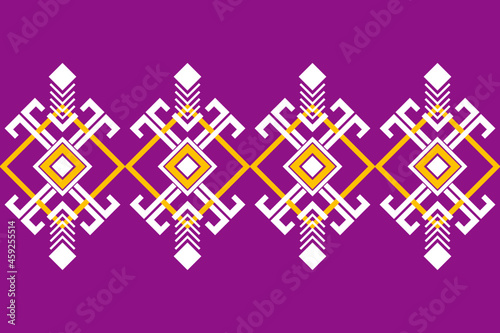 Ethnic seamless pattern traditional Design for clothing,background,carpet,wallpaper,wrapping,Batik,fabric,Vector illustration.embroidery style.