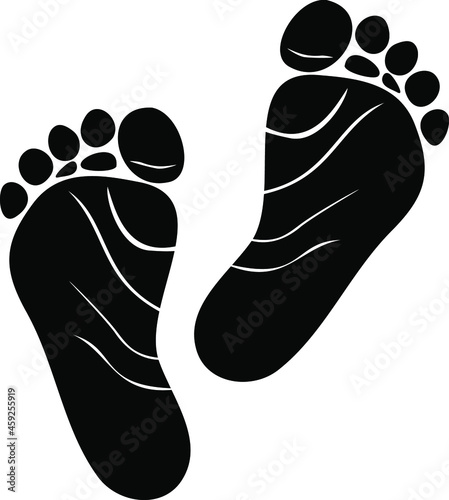 vector of the baby footprints