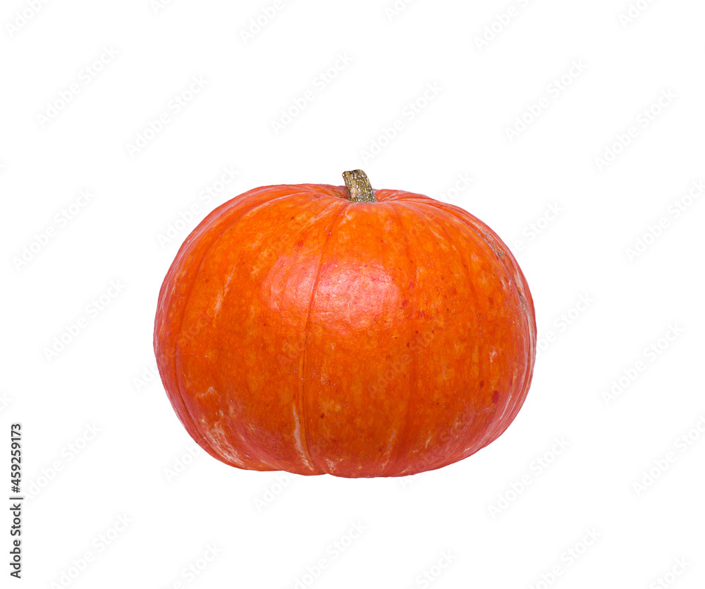 Obraz premium Orange ripe pumpkin, isolated on a white background.