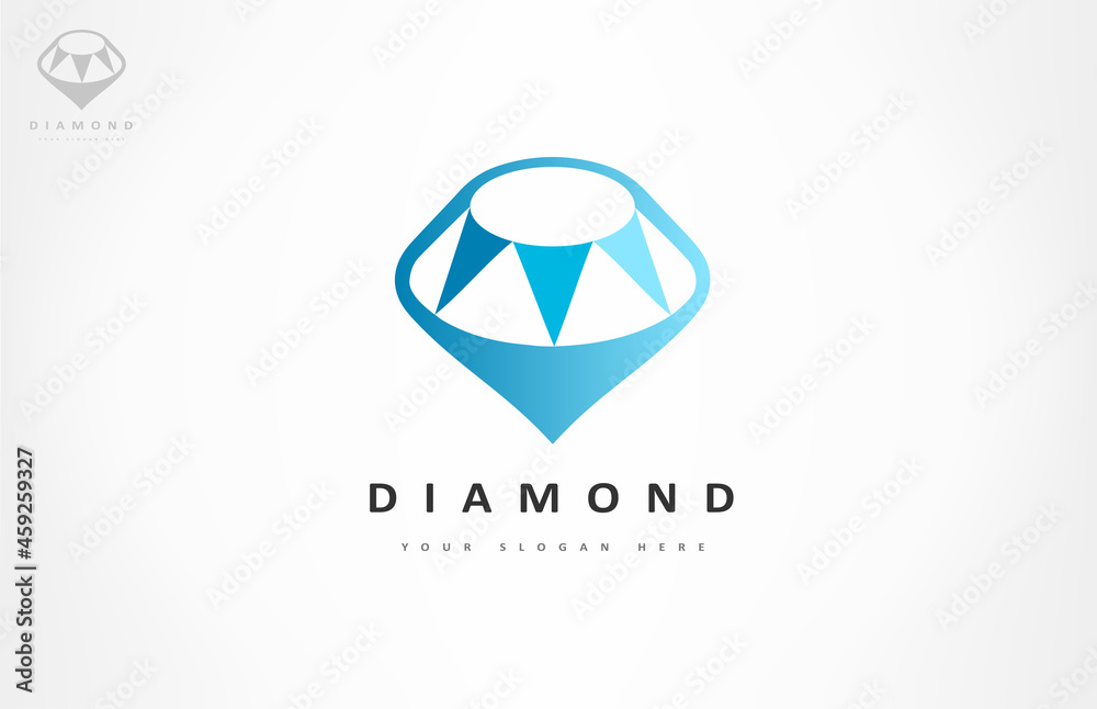 Fototapeta premium diamond logo vector gemstone design