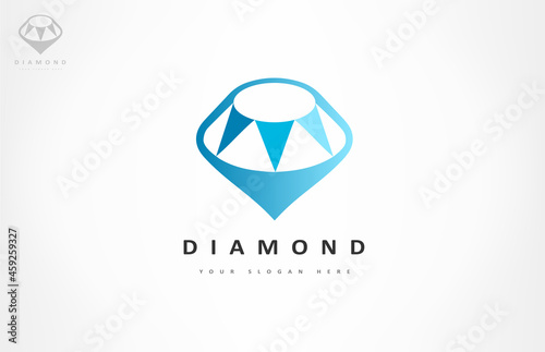 diamond logo vector gemstone design