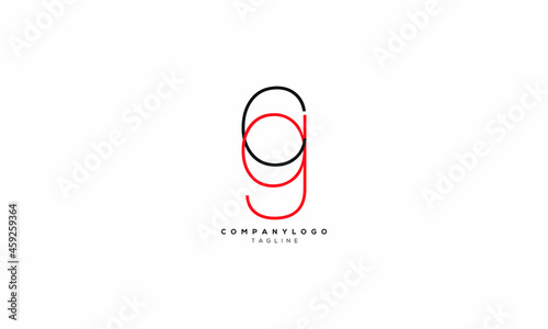 CG, GC, Abstract initial monogram letter alphabet logo design
