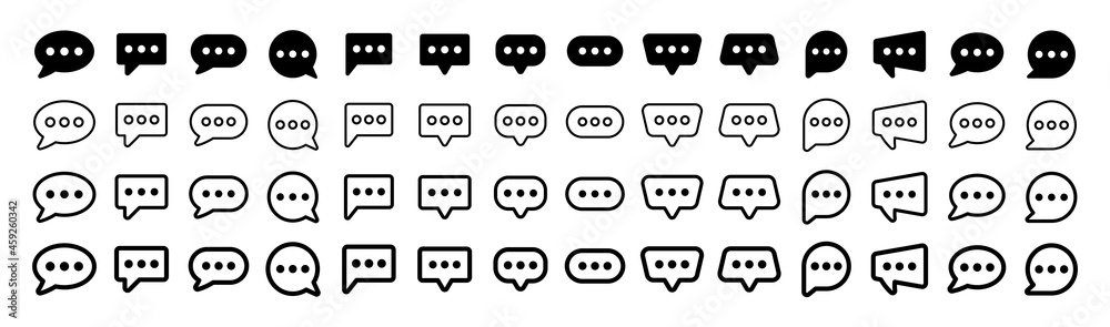 Chat icons set. Message symbol vector illustration. Chat icons set. Message symbol vector illustration.