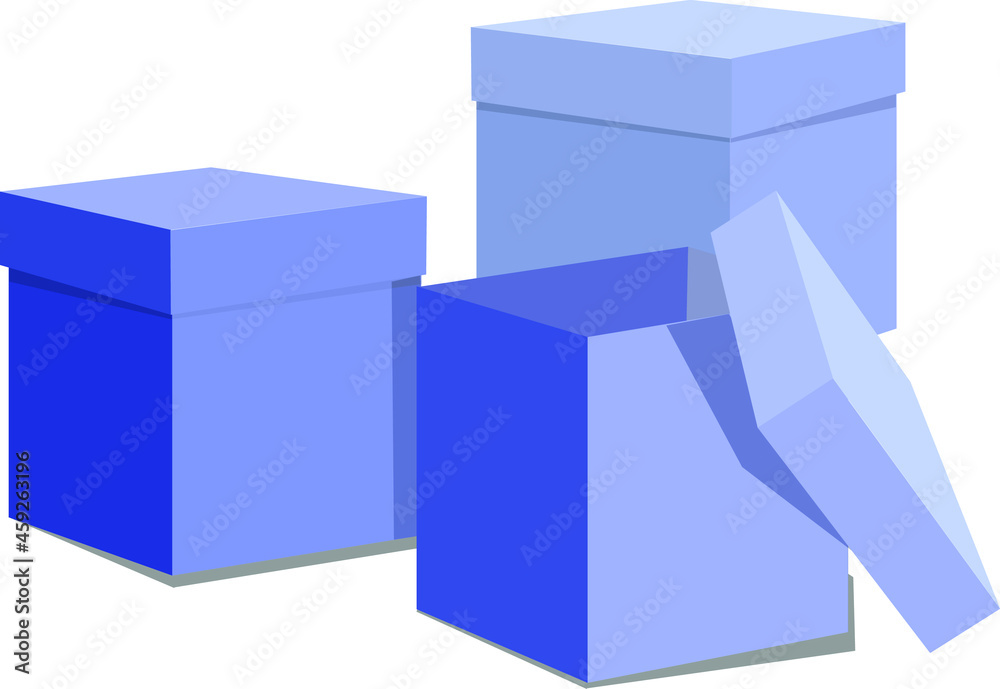 blue cardboard boxes mock up blue cardboard boxes mock up