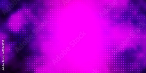 Dark Purple vector backdrop with dots. Modern abstract illustration with colorful circle shapes. Design for your commercials.