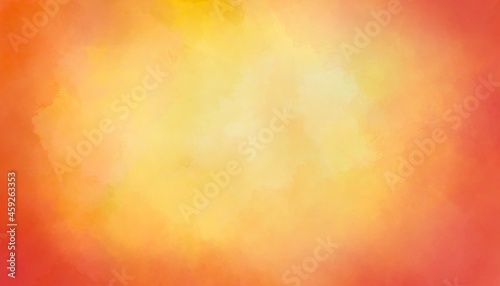 Flame yellow aquarelle watercolor background wallpaper. Autumn colours. Hand-drawn raster digital illustration.