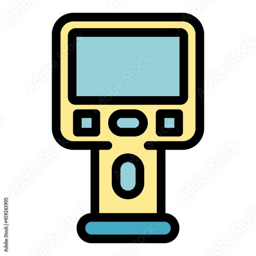 Geodetic thermal imager icon. Outline geodetic thermal imager vector icon color flat isolated