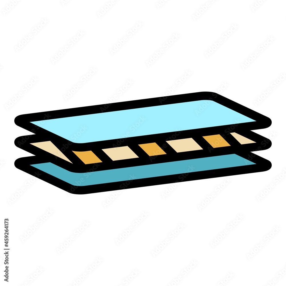 Cellphone glass icon. Outline cellphone glass vector icon color flat isolated Cellphone glass icon. Outline cellphone glass vector icon color flat isolated