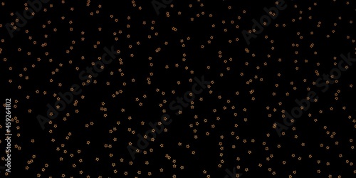 Dark Orange vector layout with bright stars.