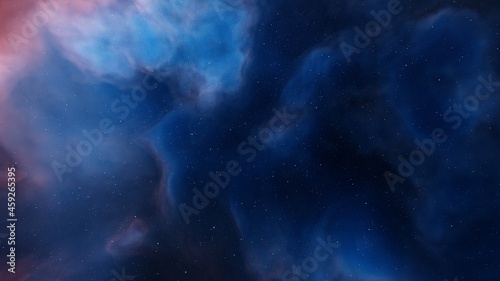 colorful nebula, science fiction wallpaper 3d illustration © ANDREI