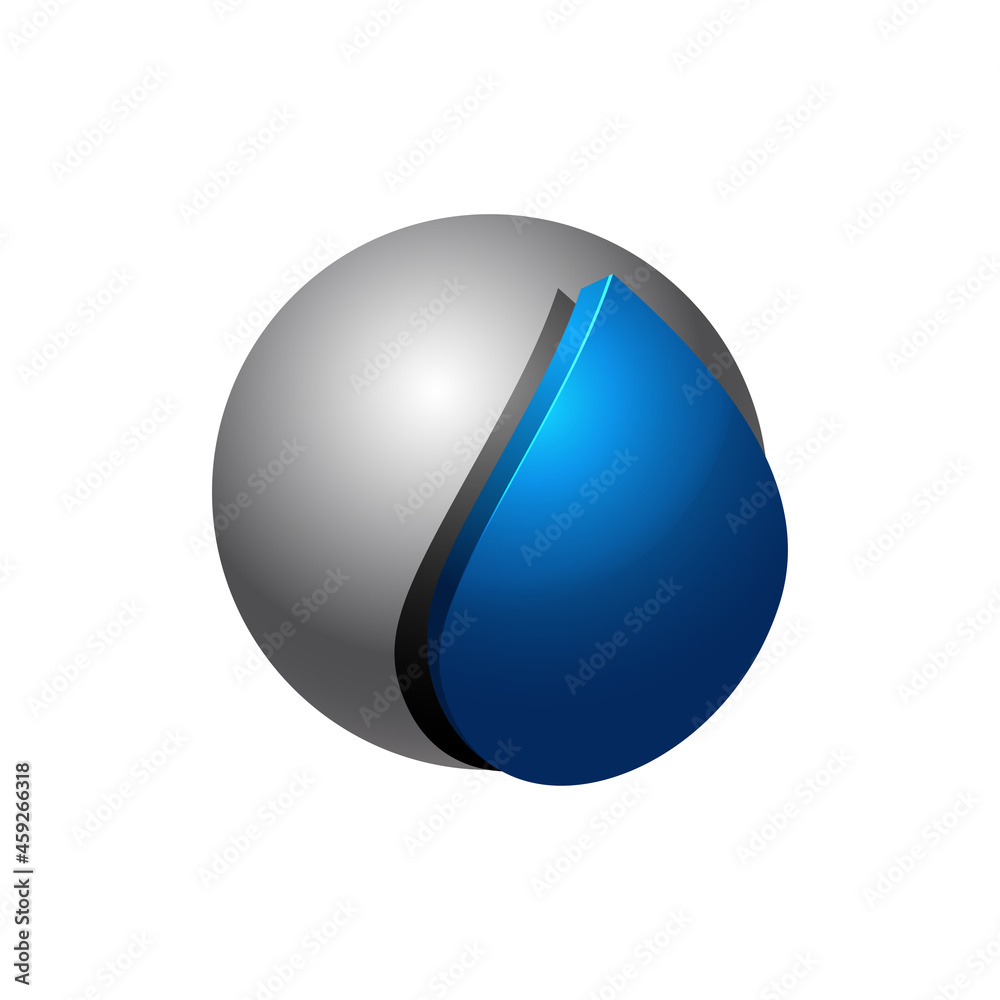 Water drop logo template in blue gray circle 3d design for business and corporate identity
Water drop logo template in blue gray circle 3d design for business and corporate identity