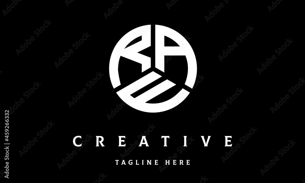 RAE circle three letter logo vector RAE circle three letter logo vector
