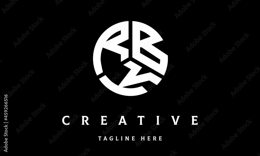 RBK circle three letter logo vector RBK circle three letter logo vector