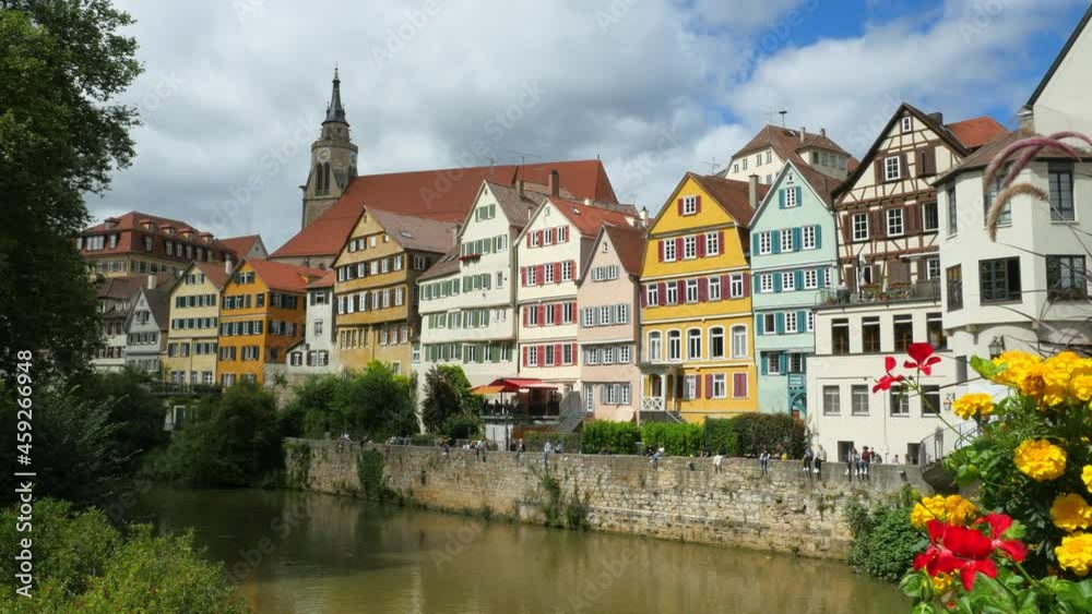 Tübingen, Tuebingen, University City in Germany with half-timbered houses Tübingen, Tuebingen, University City in Germany with half-timbered houses