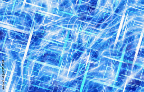 mixed blue and white energy waves with light rays