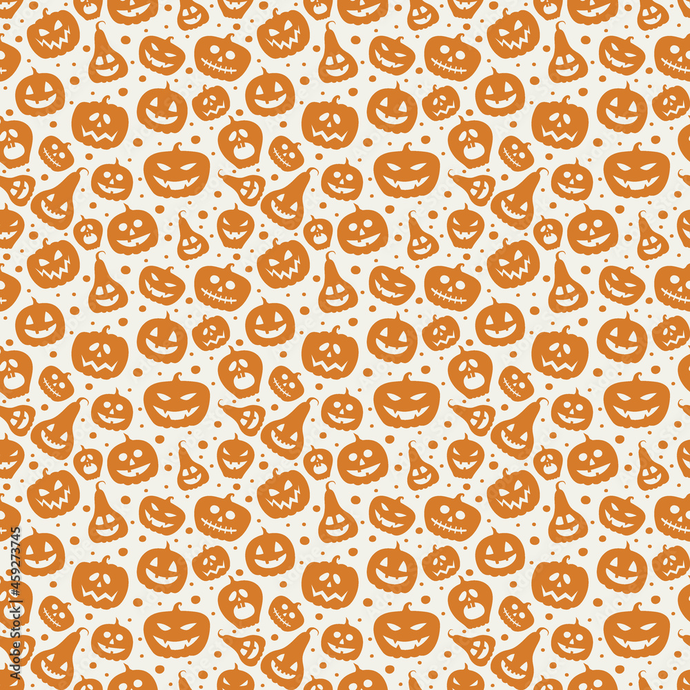 Design of Halloween pattern with funny pumpkin lanterns. Vector Design of Halloween pattern with funny pumpkin lanterns. Vector