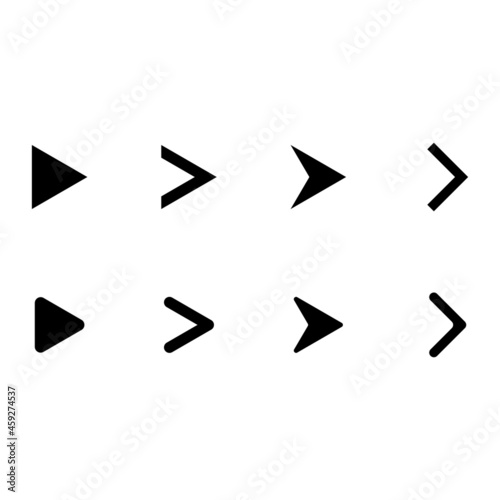 Arrows set black icon