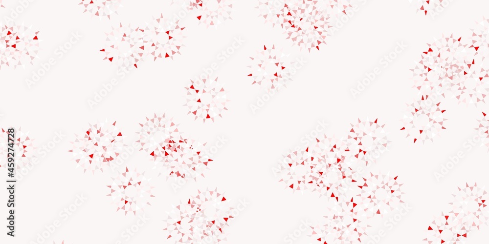 Light red vector natural artwork with flowers.