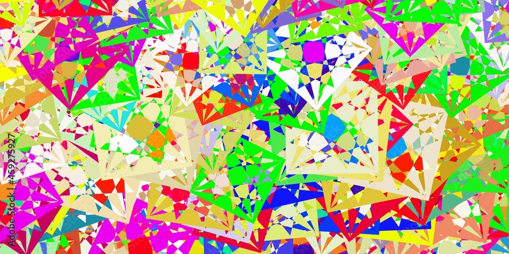 Light Multicolor vector pattern with polygonal shapes.