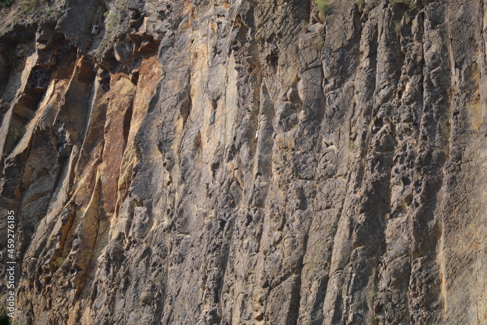 Basalt rock in the natural occurrence in Germany