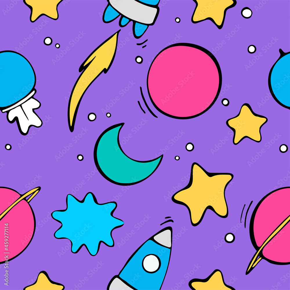 patterns seamless background space bright light