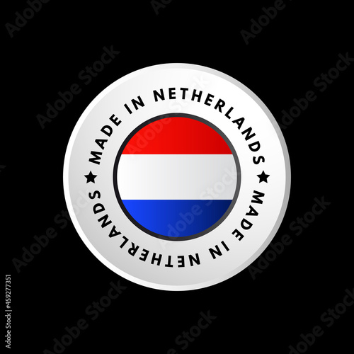Free Download Made in Netherlands text emblem badge, concept background - GFXLoad