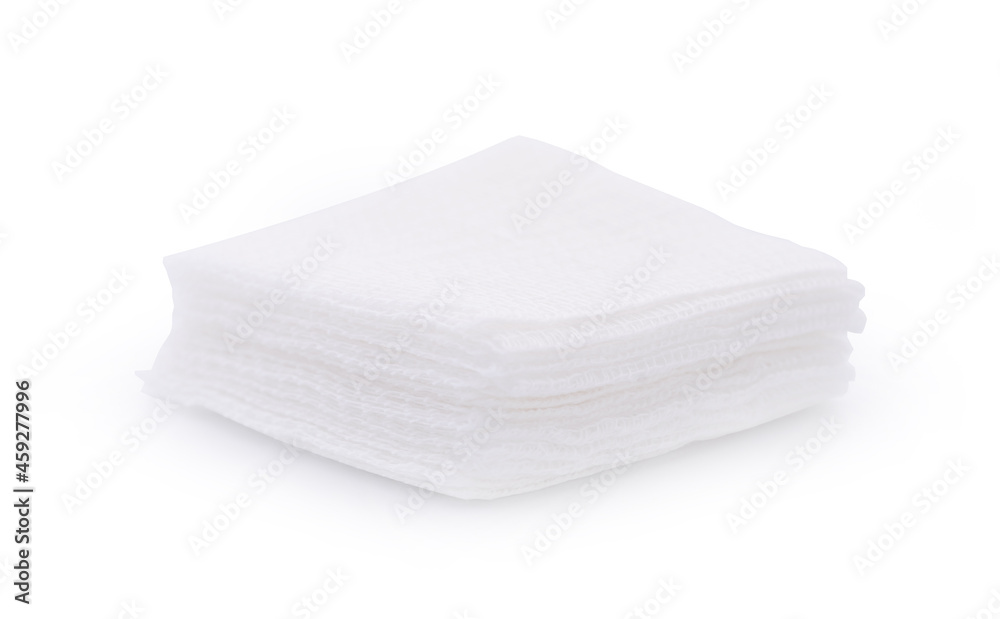 gauze, medical isolated on white background gauze, medical isolated on white background