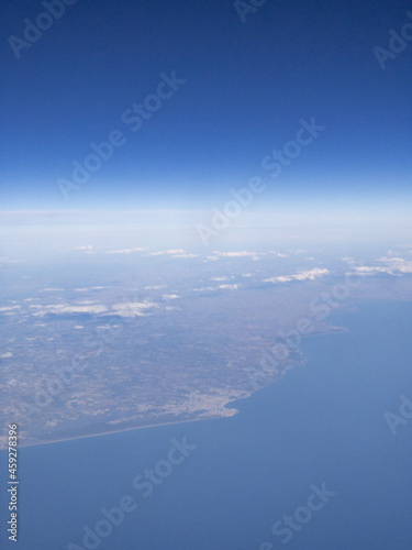 Aerial view of the coast of Spain