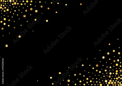 Golden Splash Christmas Vector  Black Background.