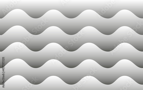 abstract white background with waves. White seamless texture. Wavy background. Interior wall decoration. 