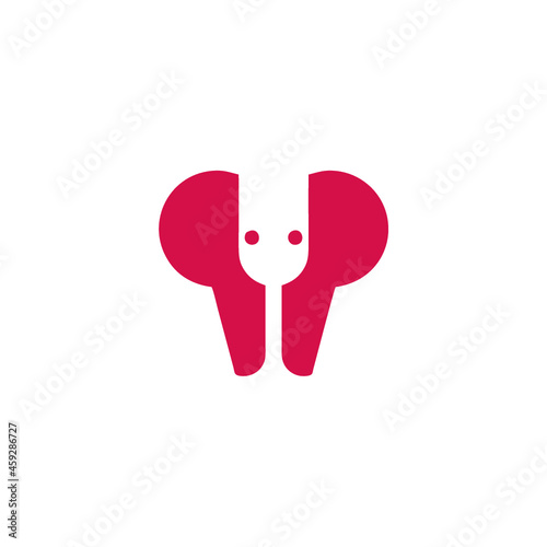 Elephant wine logo design photo