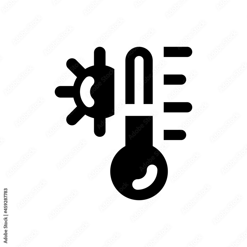Hot temperature icon Hot temperature icon