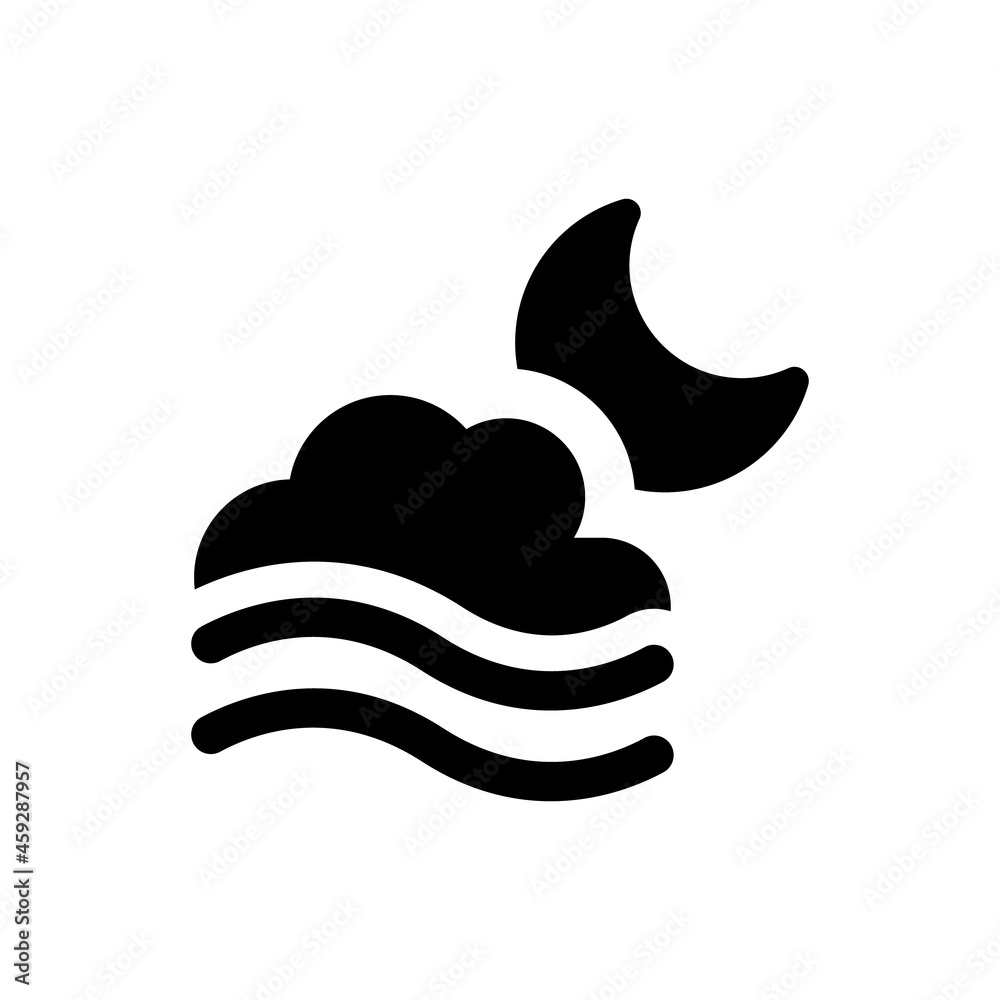 Cloudy night icon Cloudy night icon