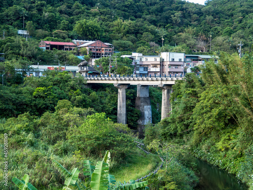 Jingtong village in morning in Jingtong,New Taipei City, Taiwan. photo