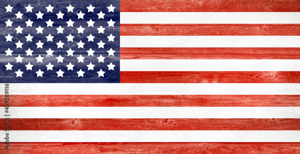 Naklejka premium US amerikanische Flagge im Retro-Style