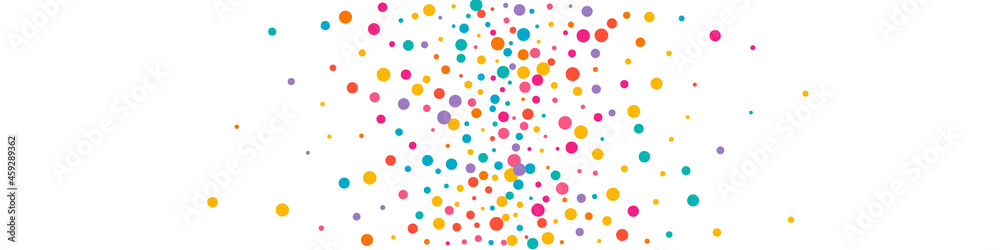 Bright Confetti Fun Vector Panoramic Background. Bright Confetti Fun Vector Panoramic Background.