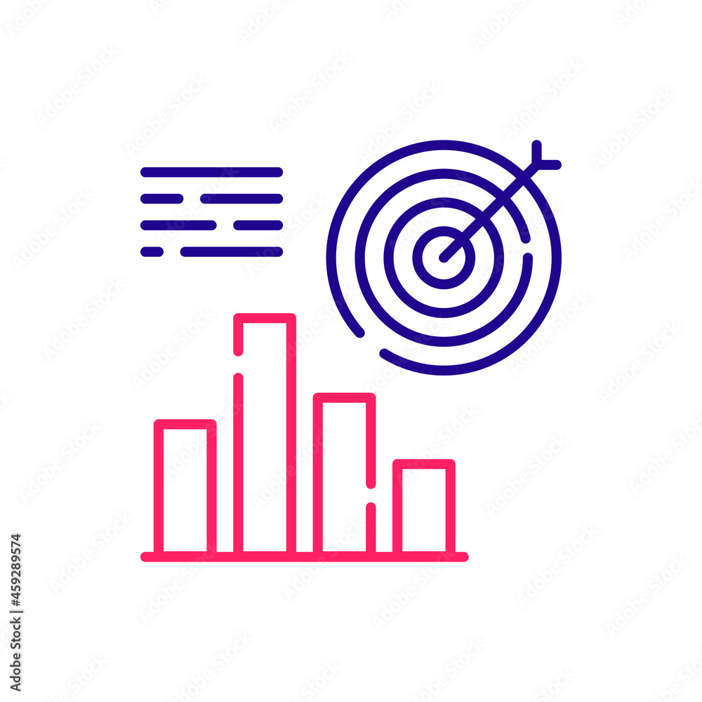 Benchmarking vector 2 colour icon style illustration. EPS 10 file Benchmarking vector 2 colour icon style illustration. EPS 10 file