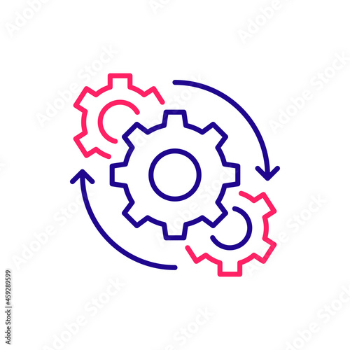 Operational Alignment vector 2 colour icon style illustration. EPS 10 file