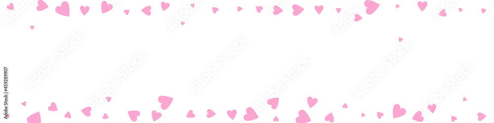 Pink Papercut Vector Panoramic White Backgound.