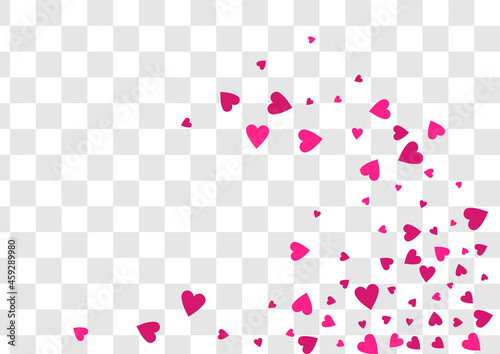Red Hearts Vector Transparent Backgound. Visual
