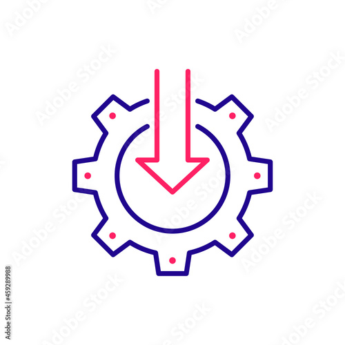 Inputs vector 2 colour icon style illustration. EPS 10 file