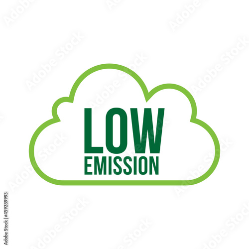 Low carbon emission vector label