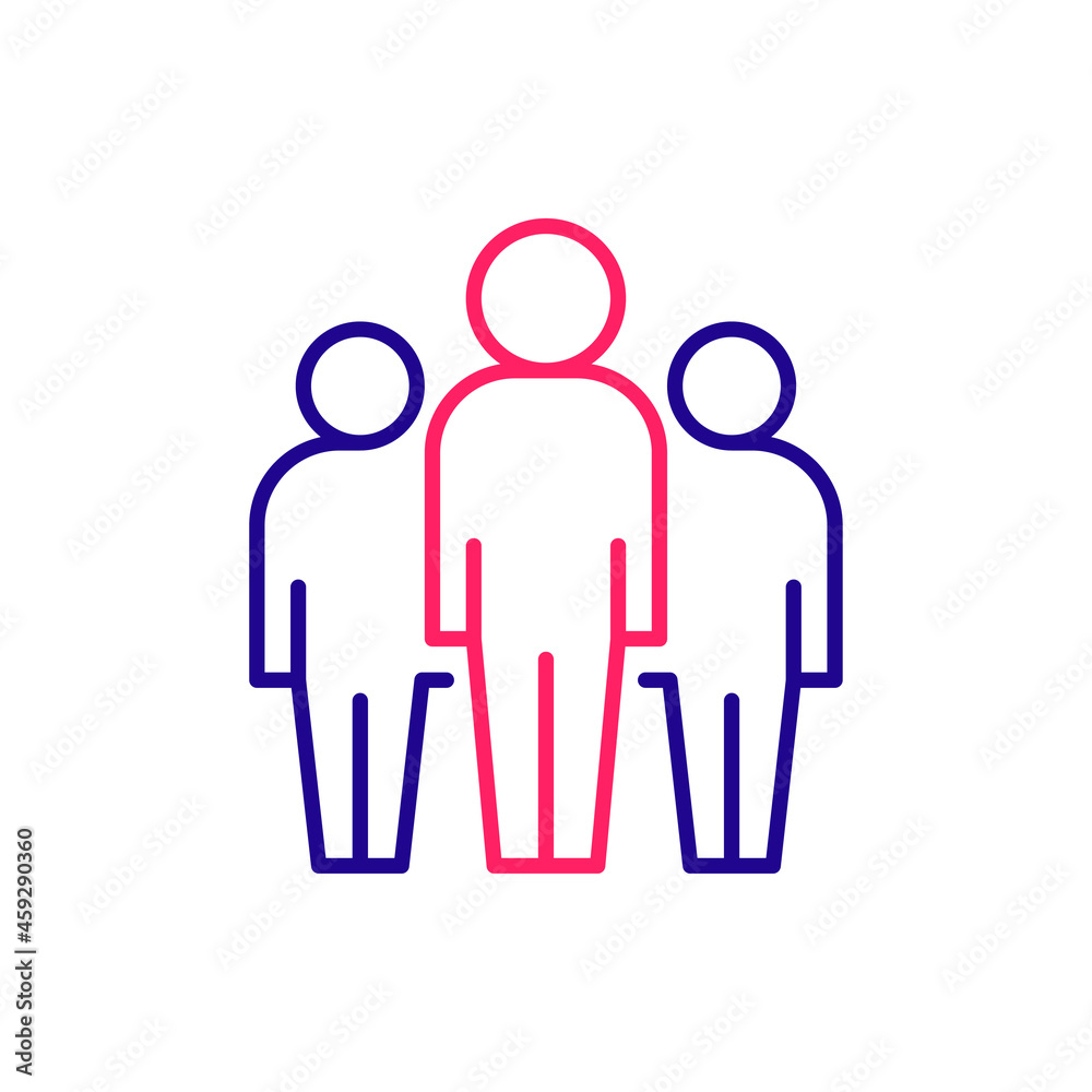 Leader vector 2 colour icon style illustration. EPS 10 file