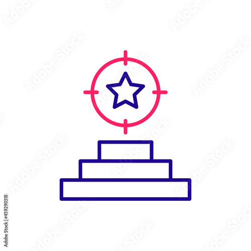Goals and objectives vector 2 colour icon style illustration. EPS 10 file