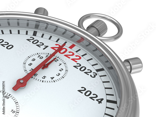2022 year calendar on stopw...